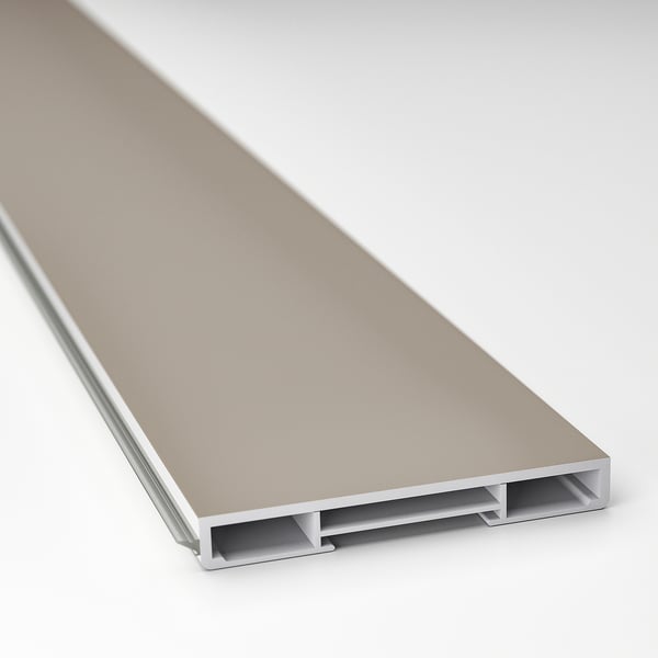 UPPLÖV plinth, matt dark beige, 220x8 cm