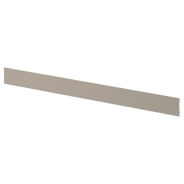 UPPLÖV plinth, matt dark beige, 220x8 cm