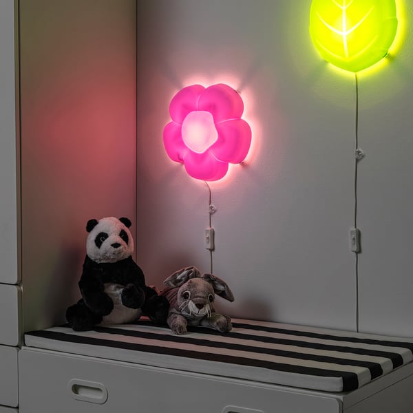 UPPLYST LED wall lamp, flower lilac, 27 cm