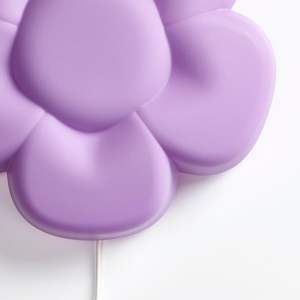 UPPLYST LED wall lamp, flower lilac, 27 cm
