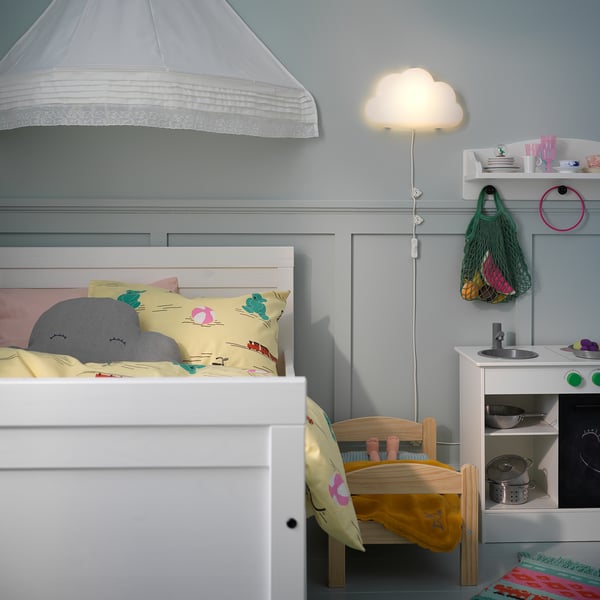 UPPLYST LED wall lamp, cloud white, 30x19x8 cm