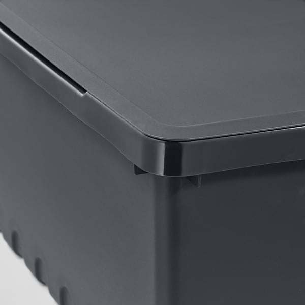 UPPSNOFSAD storage box with lid, black, 35x25x14 cm/9 l