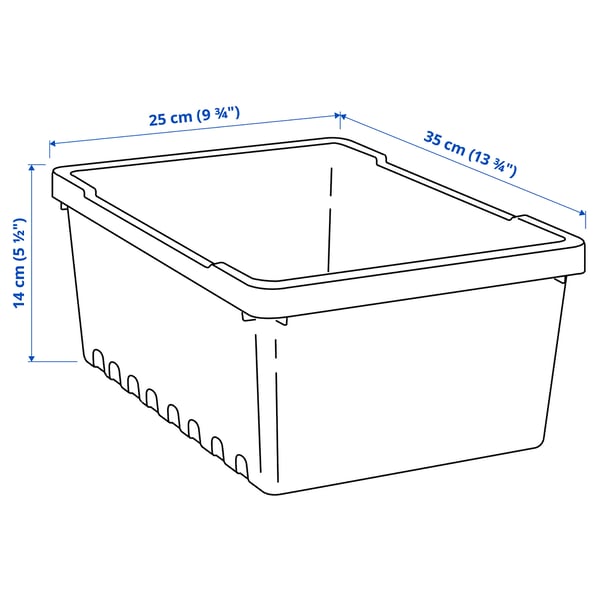 UPPSNOFSAD - UPPSNOFSAD Storage box, black, 35x25x14 cm/9 l