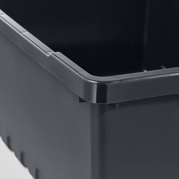 UPPSNOFSAD storage box, black, 35x25x14 cm/9 l