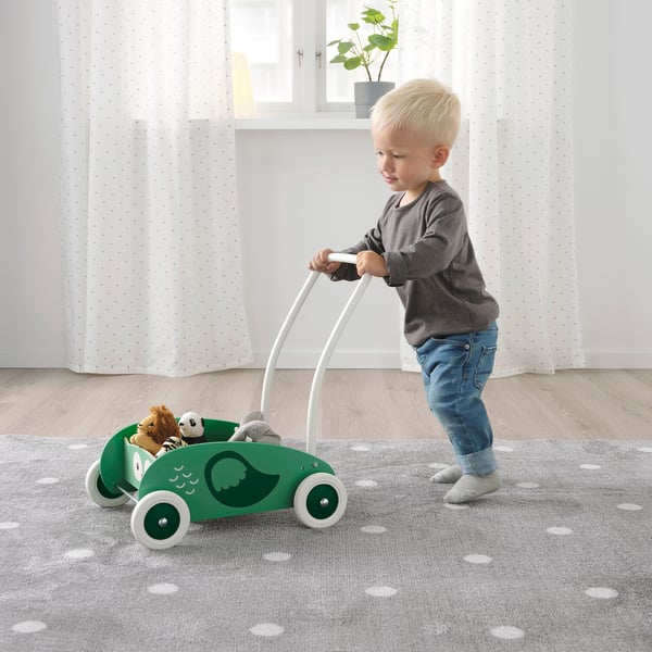 UPPSTÅ toddler walker, green, 40x30 cm