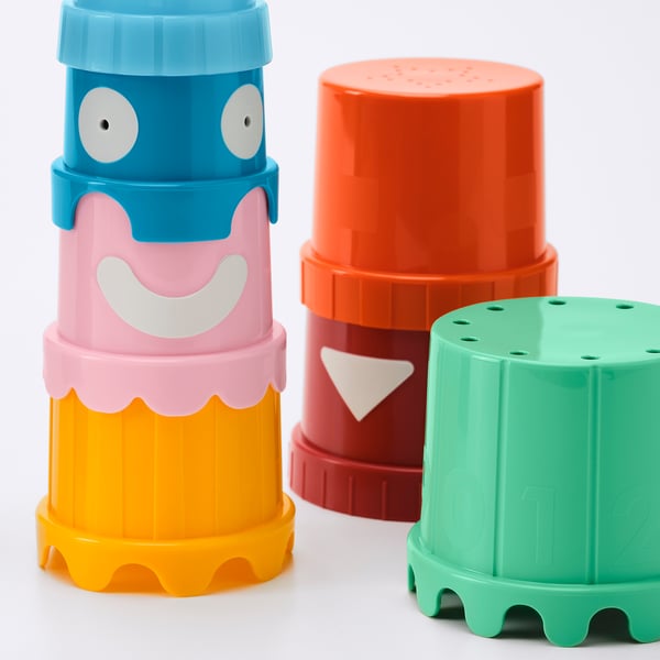 UPPSTÅ - UPPSTÅ Building beakers, multicolour