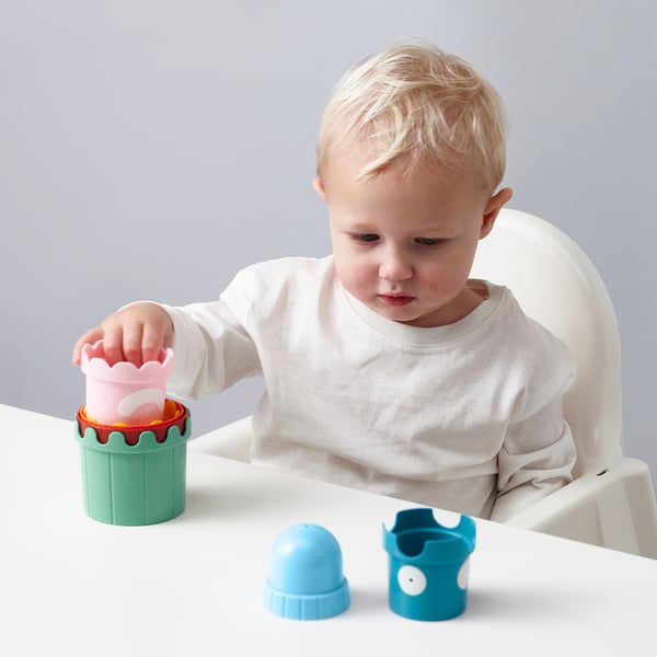 UPPSTÅ - UPPSTÅ Building beakers, multicolour