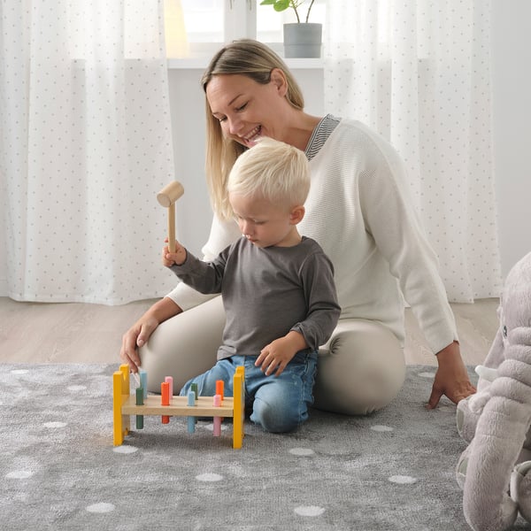 UPPSTÅ - UPPSTÅ Toy hammering block, multicolour