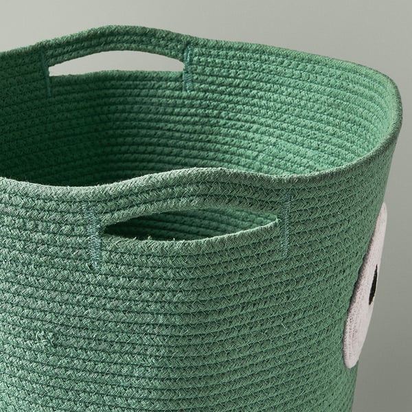 UPPSTÅ - Storage bag, braided/green, 35 cm
