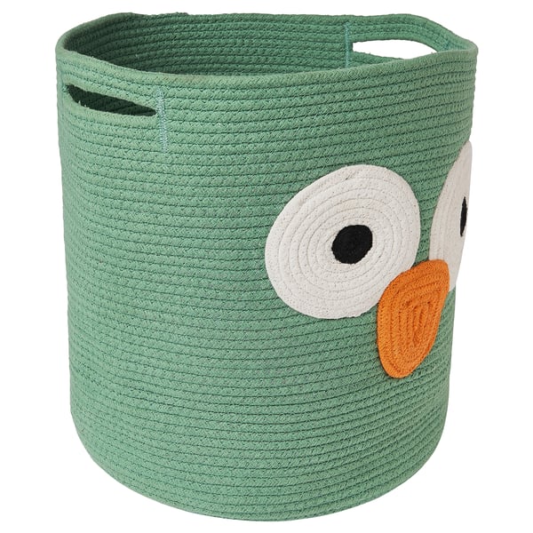 UPPSTÅ - Storage bag, braided/green, 35 cm
