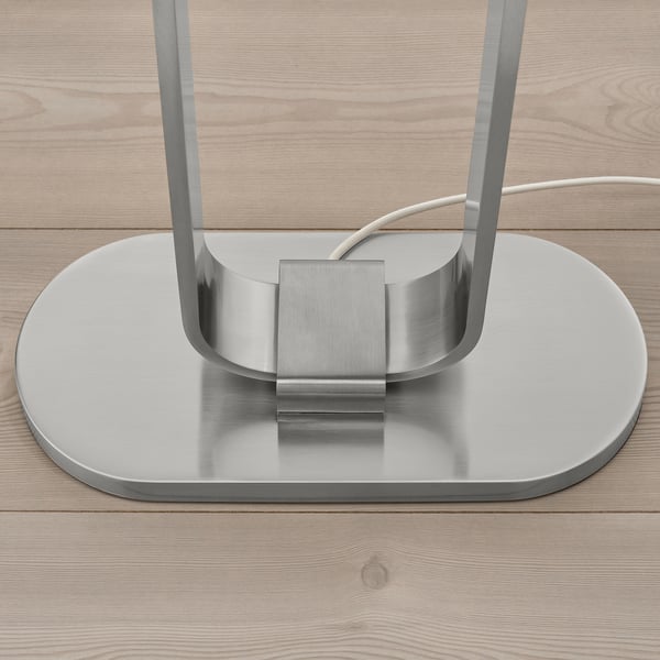 UPPVIND floor lamp, nickel-plated/white, 150 cm