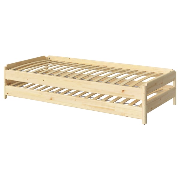 UTÅKER stackable bed, pine, 80x200 cm, 2 pack