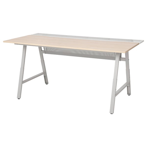 UTESPELARE gaming desk, ash effect/grey, 160x80 cm