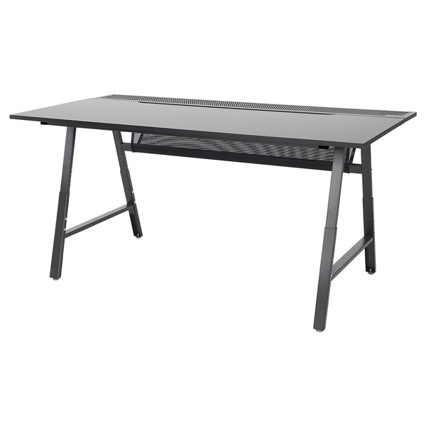 UTESPELARE gaming desk, black, 160x80 cm