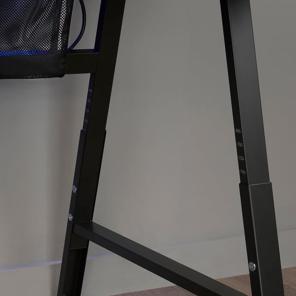 UTESPELARE gaming desk, black, 160x80 cm