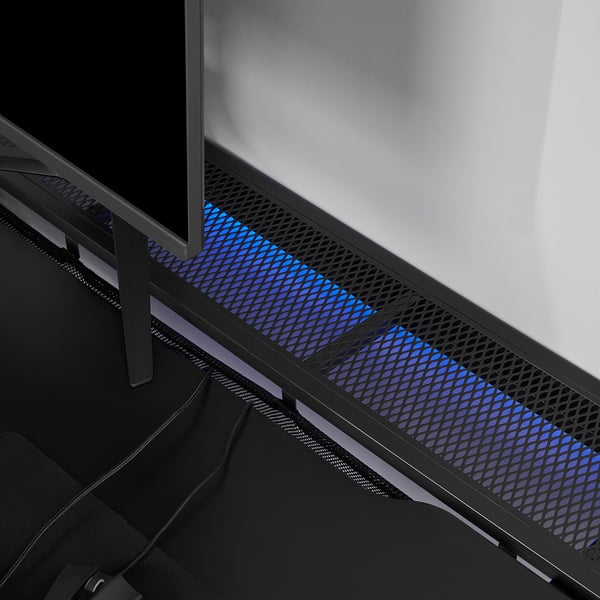 UTESPELARE gaming desk, black, 160x80 cm