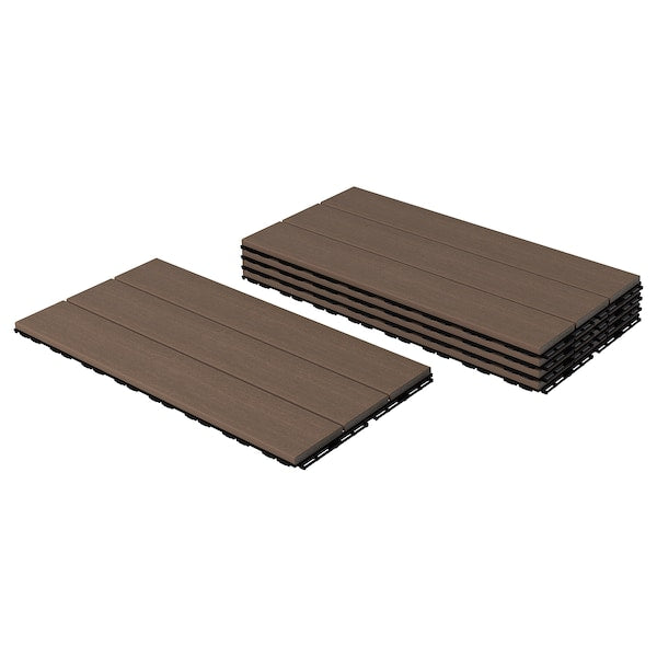 UTLÄNGAN floor decking, outdoor, brown, 0.90 m²