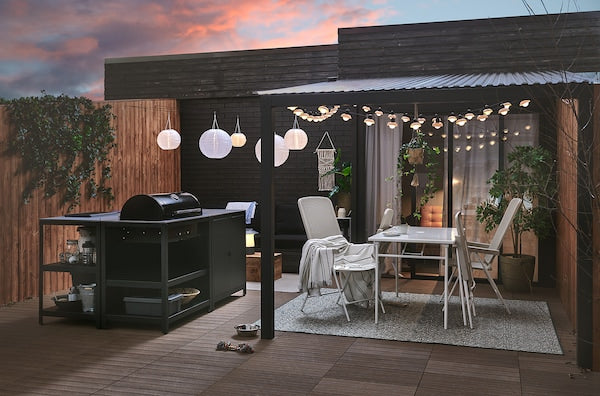 UTLÄNGAN floor decking, outdoor, brown, 0.90 m²