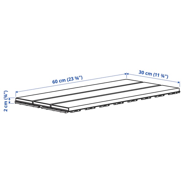 UTLÄNGAN - UTLÄNGAN Floor decking, outdoor, grey stained, 0.90 m²