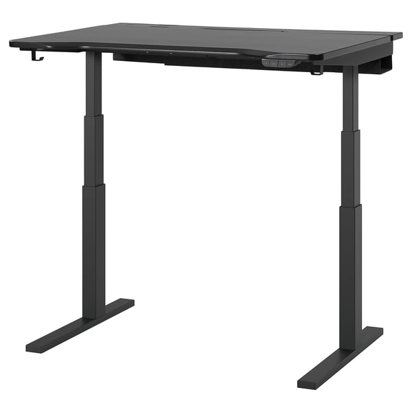 UTMANING gaming desk sit/stand, electric/black, 120x80 cm