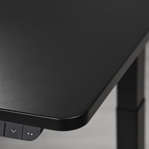 UTMANING - Adjustable height gaming desk, electric/black,160x80 cm