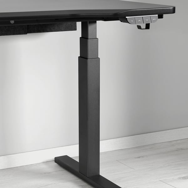 UTMANING - Adjustable height gaming desk, electric/black,160x80 cm