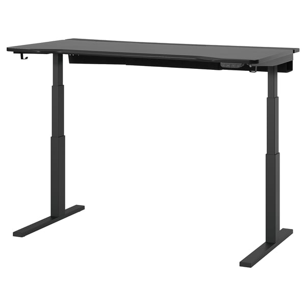 UTMANING - Adjustable height gaming desk, electric/black,160x80 cm