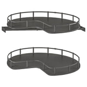 UTRUSTA corner base cabinet carousel, grey, 88 cm