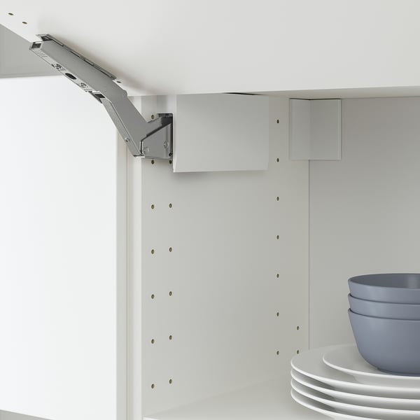 UTRUSTA hinge w damper for horizontal door, white, 80.0x40.0 cm, 2 pack