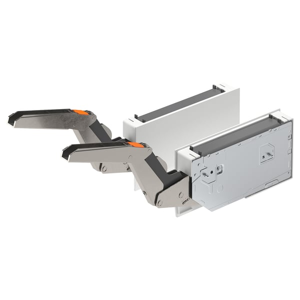 UTRUSTA hinge w push-opener f horizontal dr, white, 80.0x40.0 cm, 2 pack