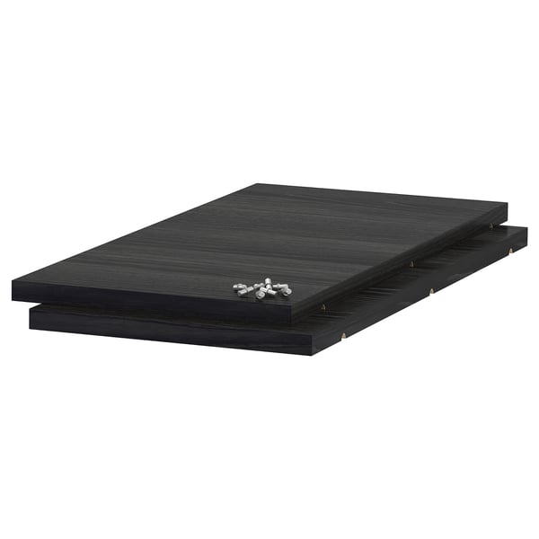 UTRUSTA shelf, wood effect black