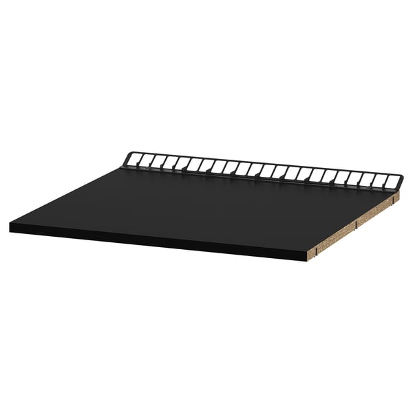UTRUSTA fixed ventilated shelf, black-grey, 60x60 cm