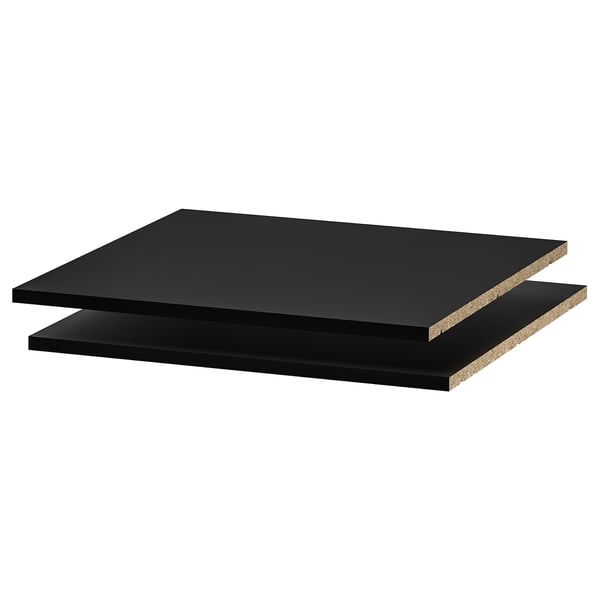 UTRUSTA shelf, black-grey, 60x60 cm, 2 pack