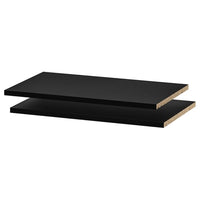 UTRUSTA shelf, black-grey, 60x37 cm, 2 pack