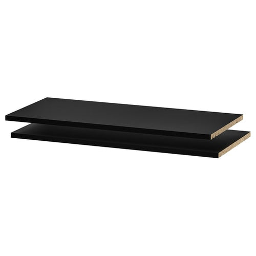 UTRUSTA Shelf, black-grey, 80x37 cm