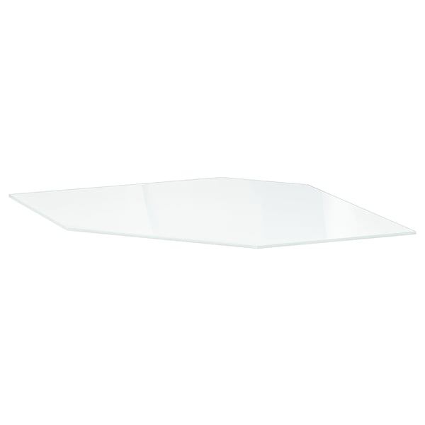 UTRUSTA shelf for corner wall cabinet, glass, 68 cm