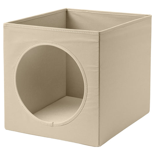 UTSÅDD cat house, beige, 33x33x38 cm