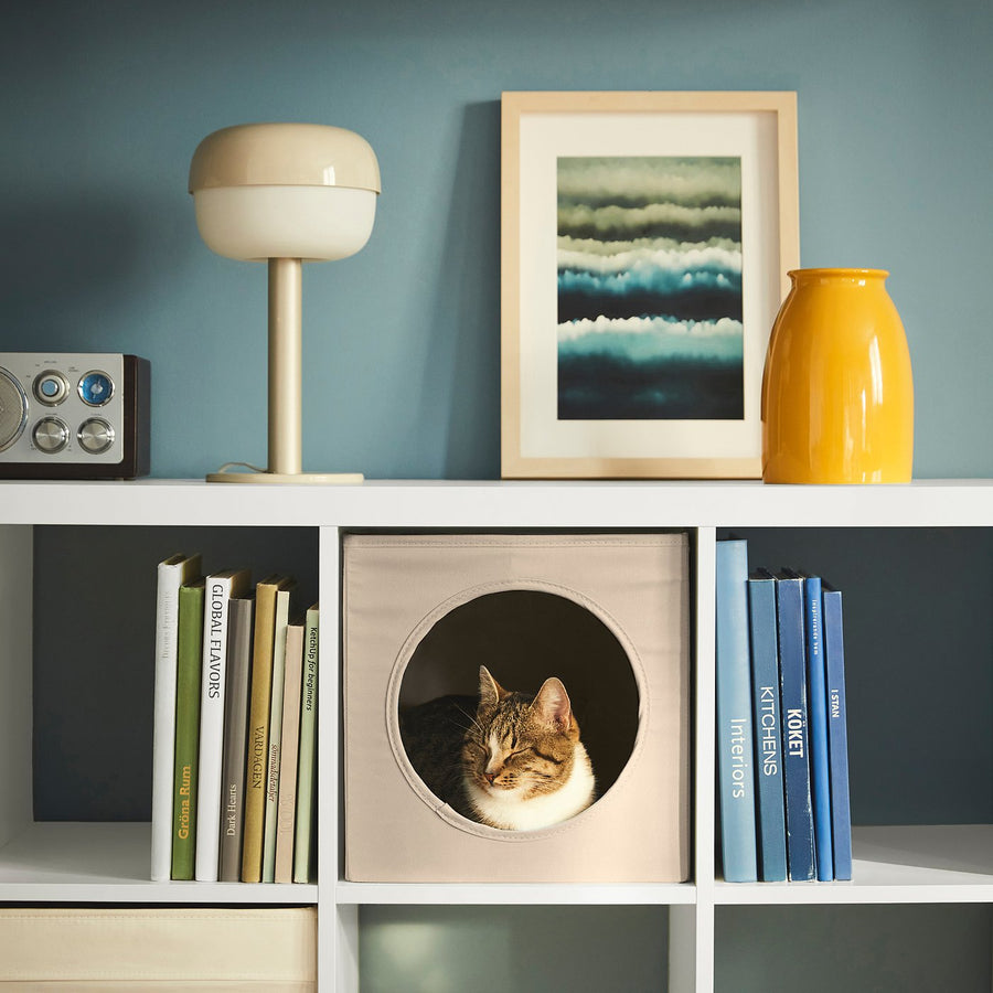 UTSÅDD cat house, beige, 33x33x38 cm