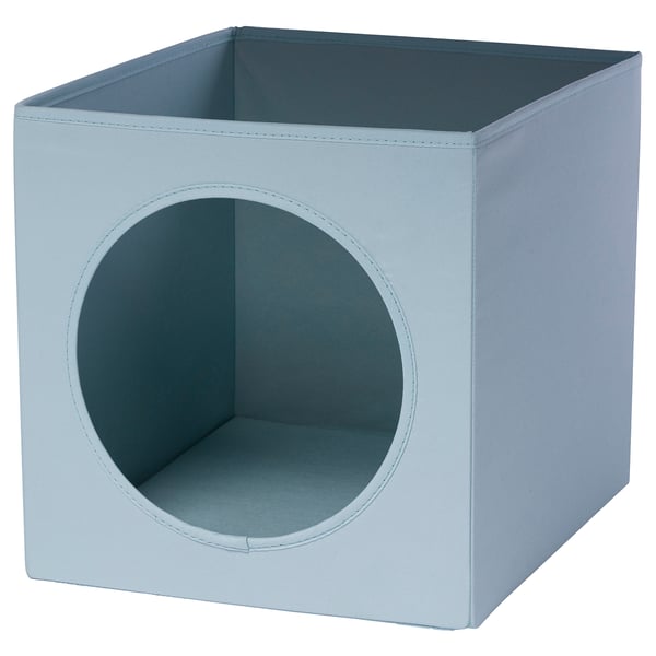 UTSÅDD - UTSÅDD Cat house, grey-blue, 33x38x33 cm