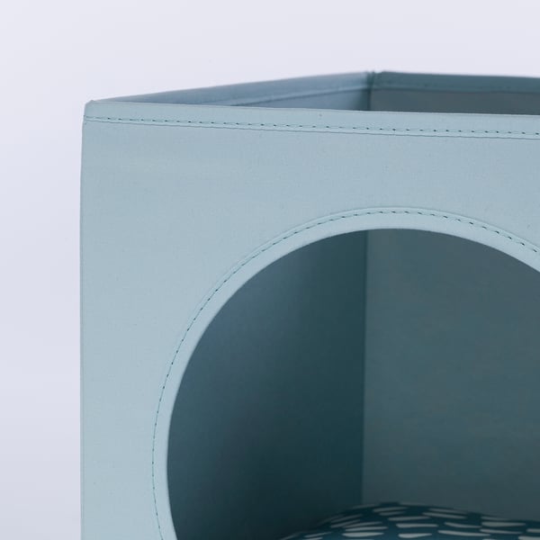 UTSÅDD cat house, grey-blue, 33x38x33 cm