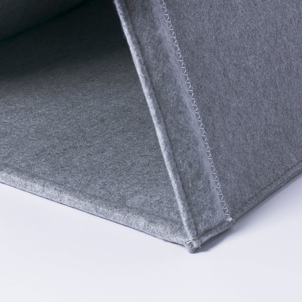 UTSÅDD cat house, grey/felt, 36x43x40 cm