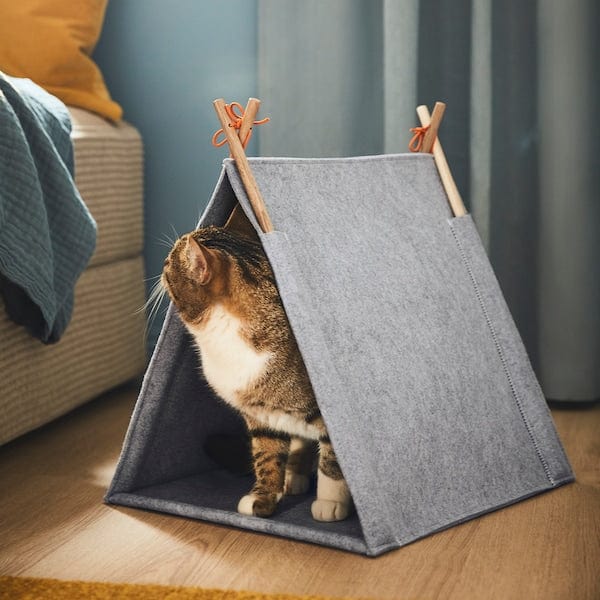 Ikea UTSÅDD - Cat house, grey/felt