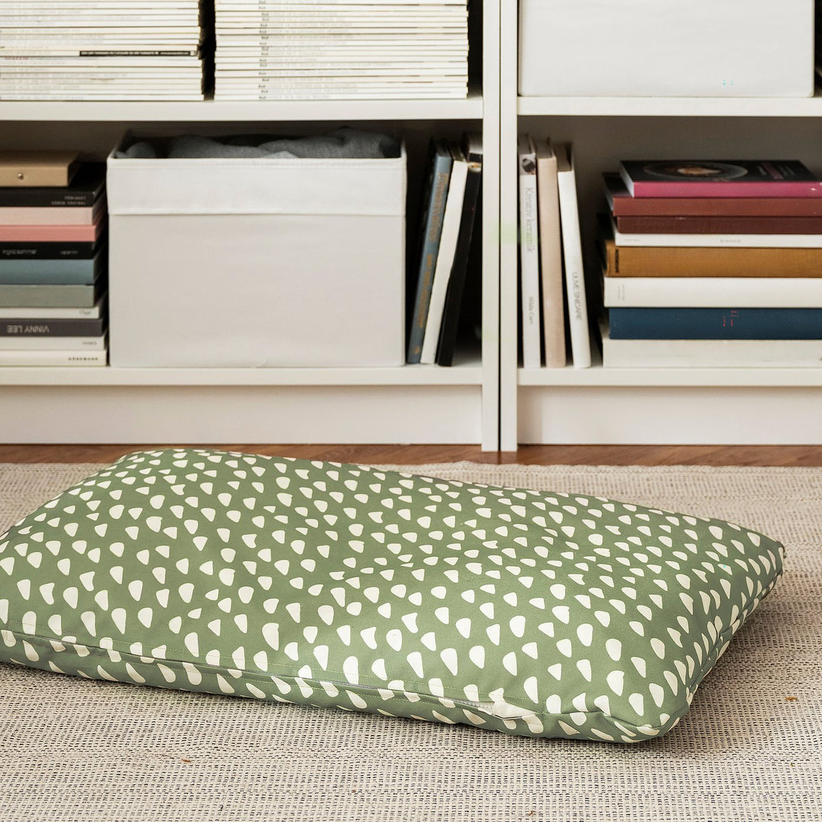 UTSÅDD pet cushion, grey-green/off-white, 48x75 cm