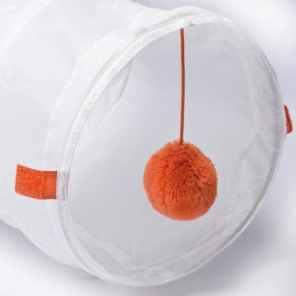 Ikea UTSÅDD - Play tunnel for cat, white/orange