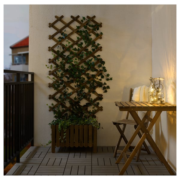UTSUND - UTSUND LED lighting chain with 12 lights, outdoor/battery-operated black