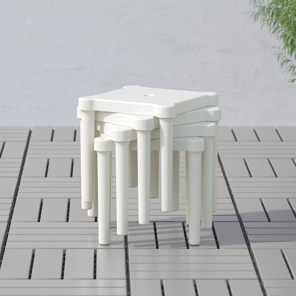 UTTER children's stool, in/outdoor/white, 28 cm