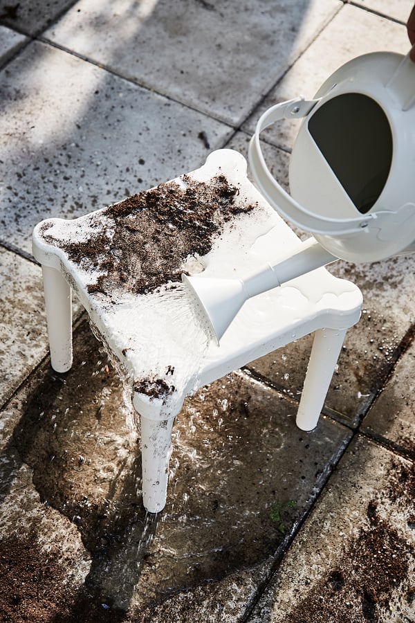 UTTER children's stool, in/outdoor/white, 28 cm