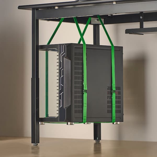 Ikea UTVISNING - Gaming desk with shelf, black, 120x60 cm