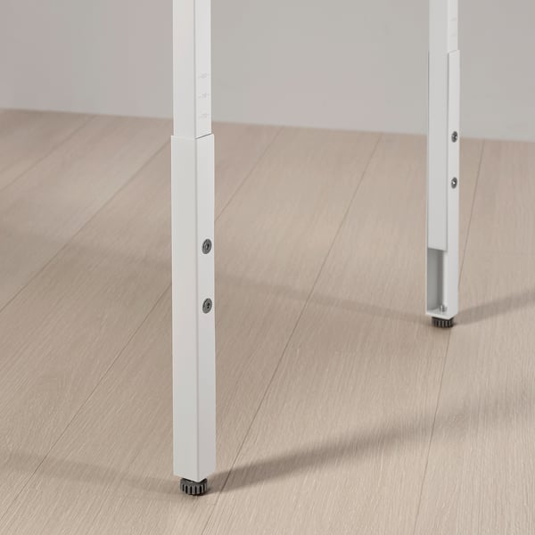 UTVISNING gaming desk with shelf, ash effect/white, 120x60 cm