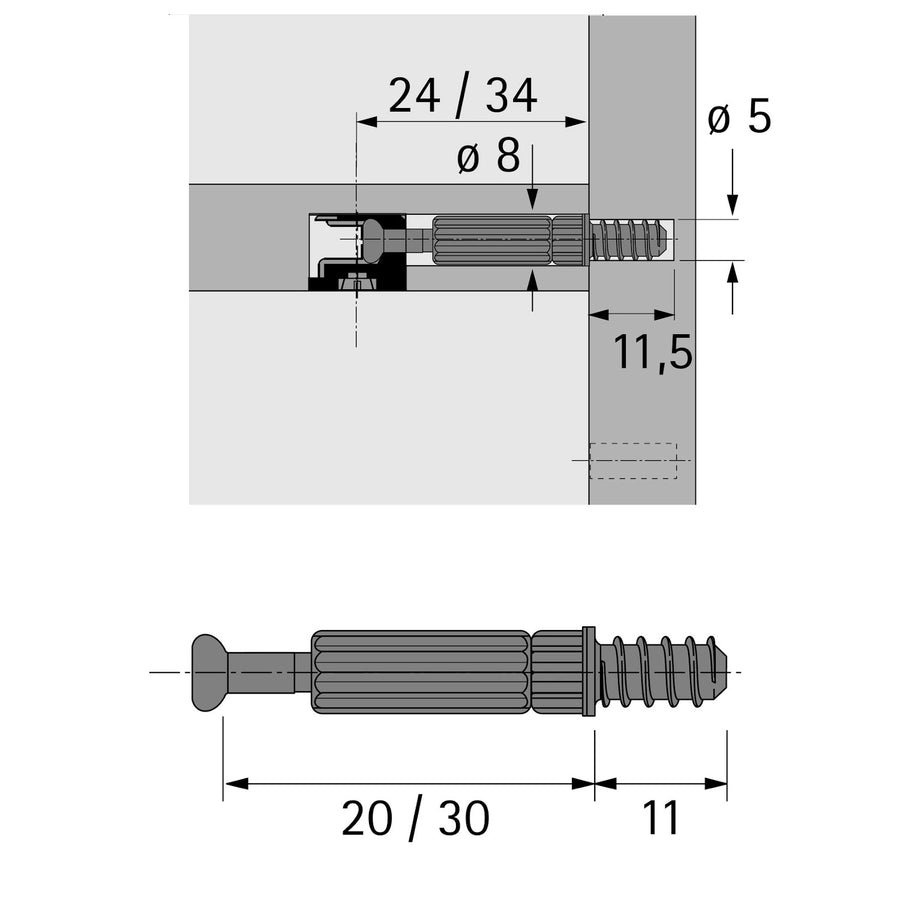RASTEX JOINT 15/30 NICKEL-PLATED ZAMAK